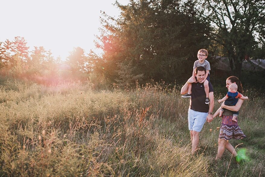 Dr. Weida and family outside