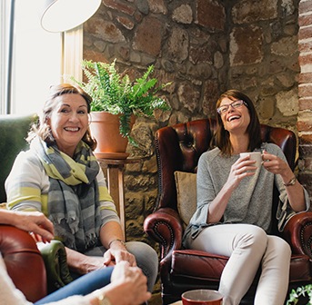 ladies socializing